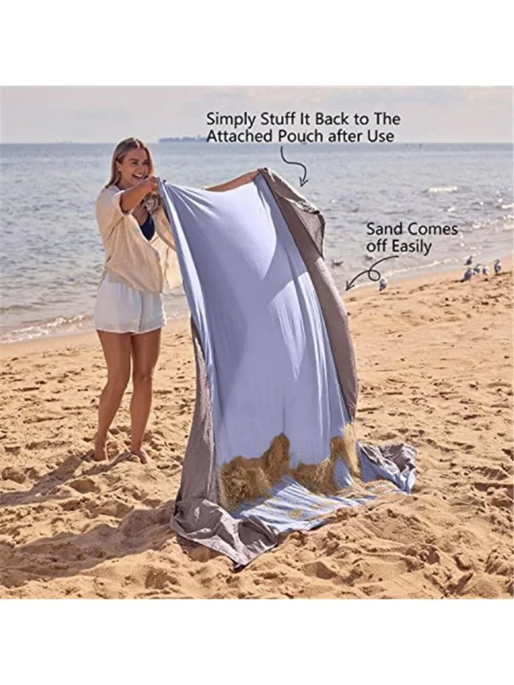 Portable Sandproof Beach Blanket Waterproof Picnic Camping Mat Outdoor Travel